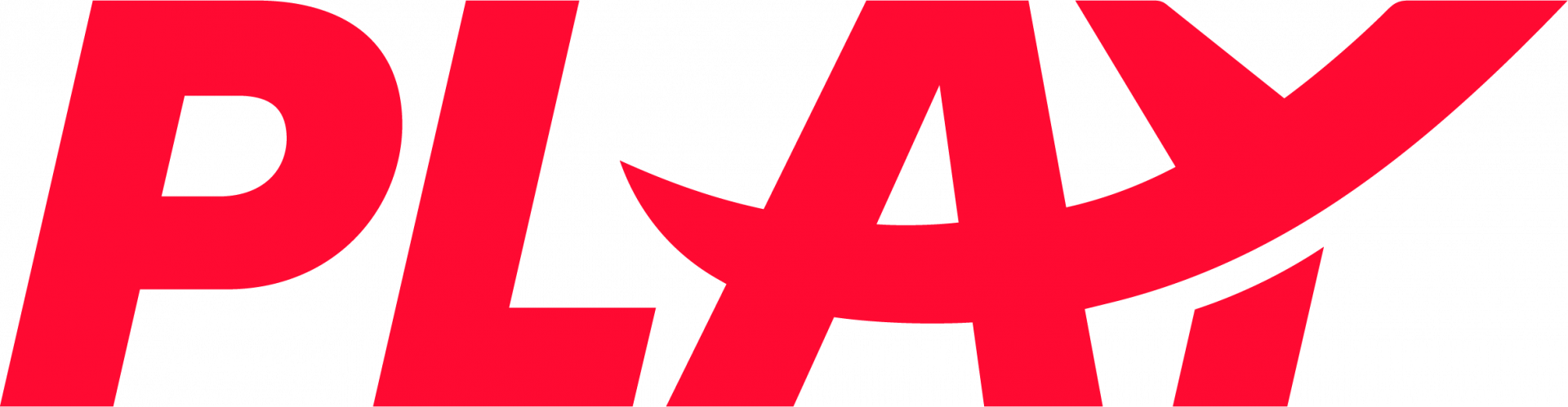Image of red logo for PLAY Airlines